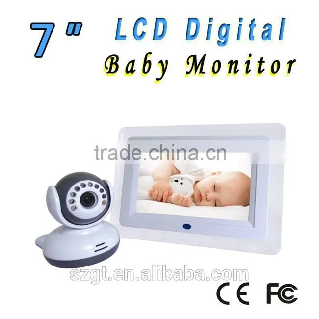 Infant Monitor Two Way Speaker 1-4 Cameras Optional Color TFT Factory Price 2.4GHz 7 Inch Baby Monitors
