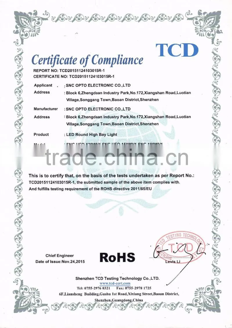 High Bay Lights Item Type and LED Light Source Workshop Highbay led 150W CE/RoHS certificated