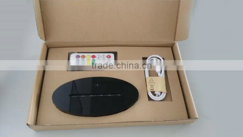Factory custom colorful led night light with 3d fash function