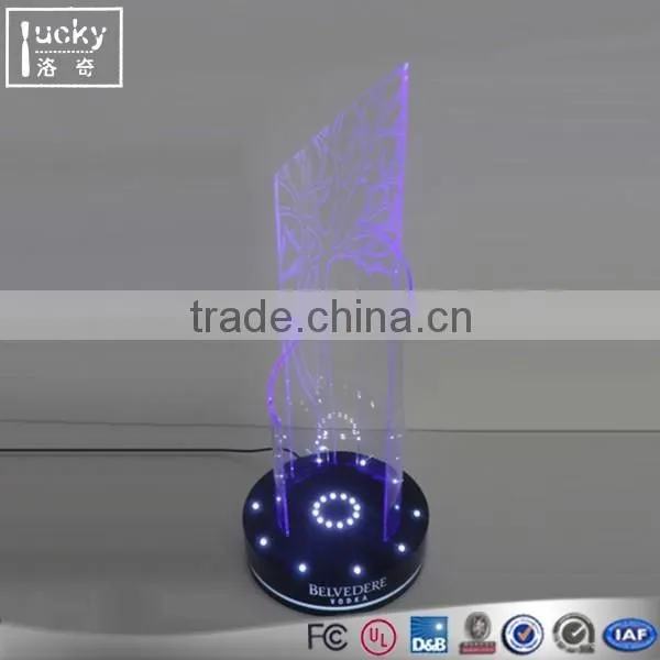 Acrylic Led Light China Led Illuminated Wine Bottle Display Stand