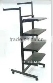 Rolling Display w/ 4-24" Shelves and 2-16" Arms