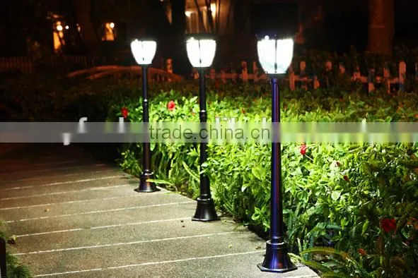 aluminum high lumen 13 LED solar gate post light solar gate lights solar wall top lamp