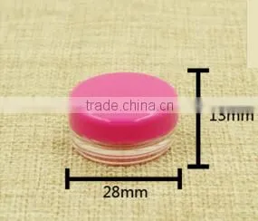 2.5g Orange Plastic jar container with plastic lid cap