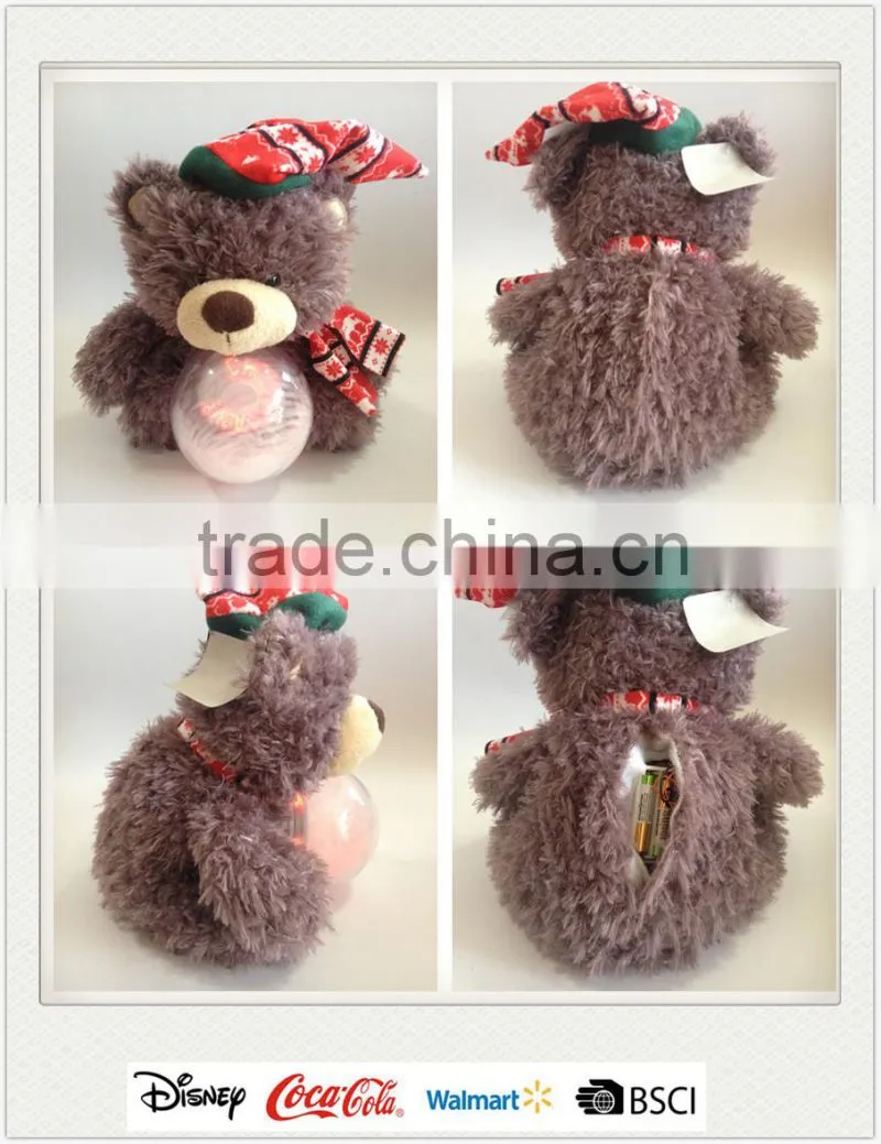 Christmas decoration Singing Santa with Crystal Ball