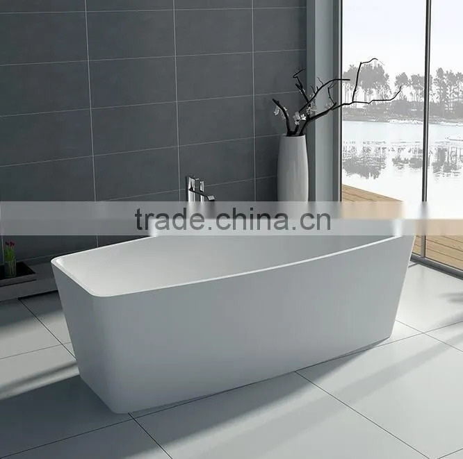 Italia classic design natural stone and resin stone round bathtub for bathroom furniture,freestanding solid surface bathtub