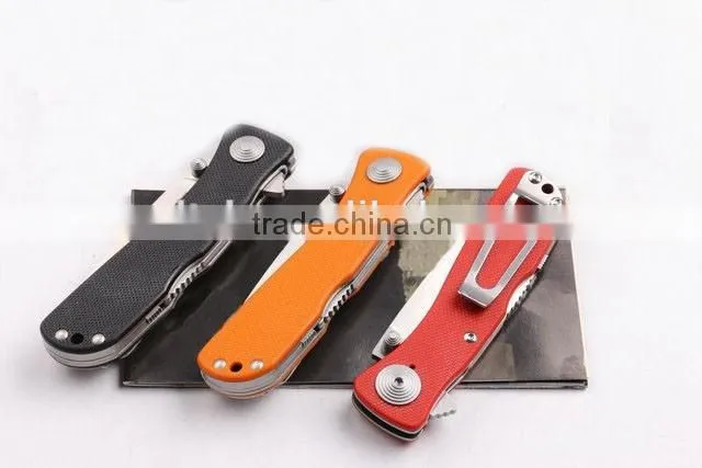 OEM three colors backlock folding knife