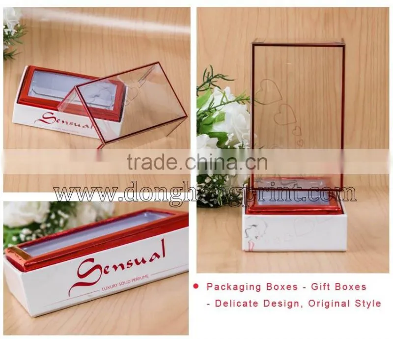 Design cake packaging box with clear lid