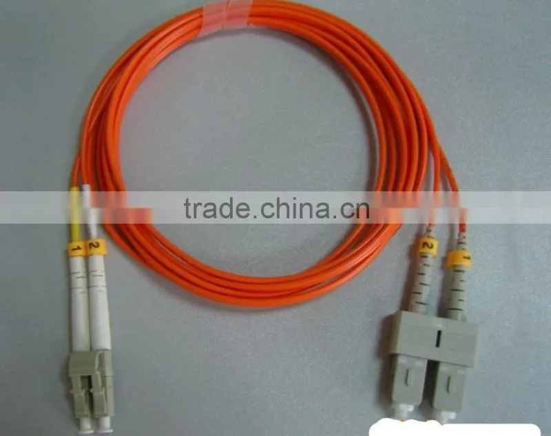 Alibaba trade assurance SC to LC multimode MM duplex optical fiber patch cord,fiber optic patch cable,fiber jumper with 3M