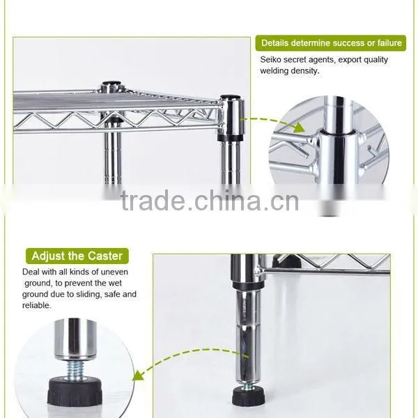 RH-HZM53-12020 five layers metal wire shelf Wire shelving rack 1200*530*2000mm commodity shelf wire mesh rack