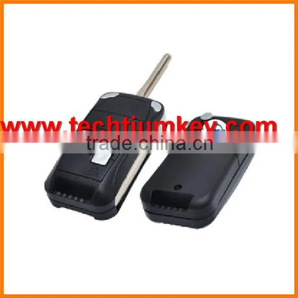 2 button modified folding flip remote key case shell for Toyota Prado,Vela remote key case shell with Chrystal logo