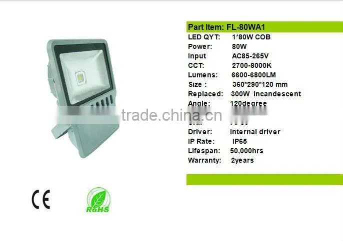 high power 80-150w IP65 LED flood light