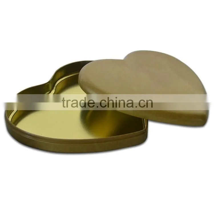 Romantic heart shaped gift tin box for chocolate packing/Mini heart shape tin box