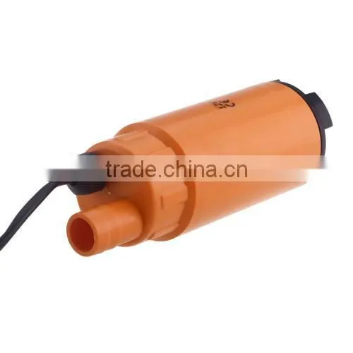 12V Water Oil Diesel Fuel Transfer Pump Submersible On/Off Switch Car Van Plastic Orange