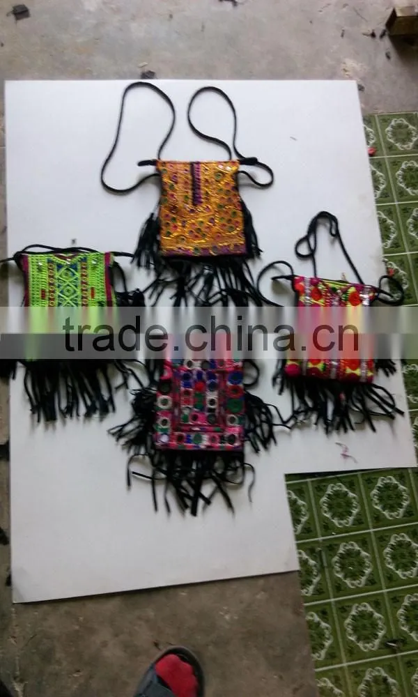 New latest handmade vintage heavy beaded work vintage banjara patchwork clutch bag