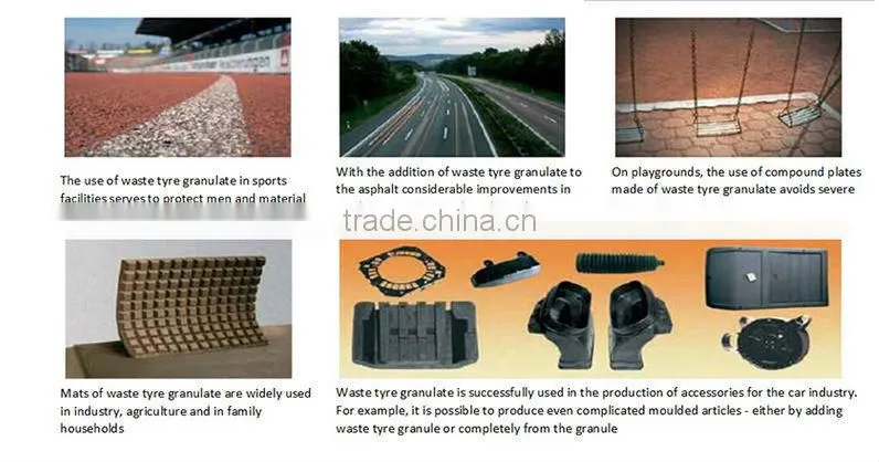 waste tire recycling rubber crumbs machine