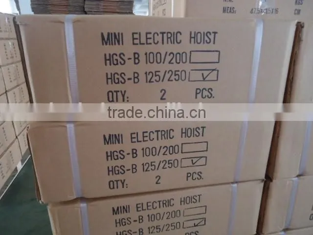 electric cable hoist 125/250kg
