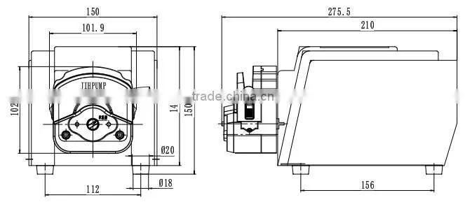 JIHPUMP LED Type Peristaltic Pump BT-100EA Group