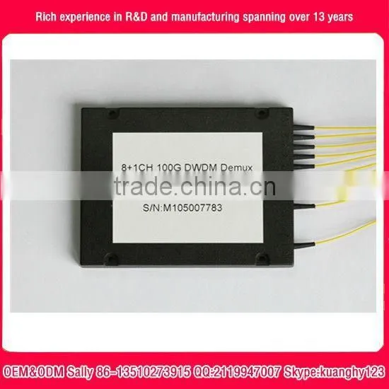 Fiber Optic Passive 50GHz/100GHz/200GHz DWDM OADM modules 16 channels Duplex DWDM AAWG Mux Demux OEM factory