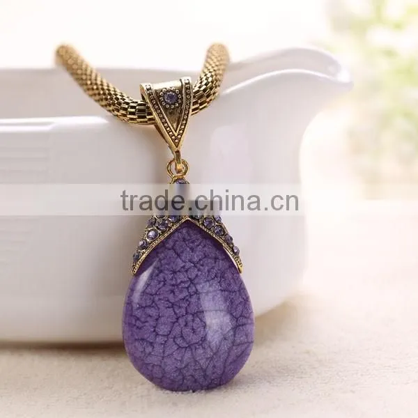 European Women Stone Alloy Necklace Wholesale