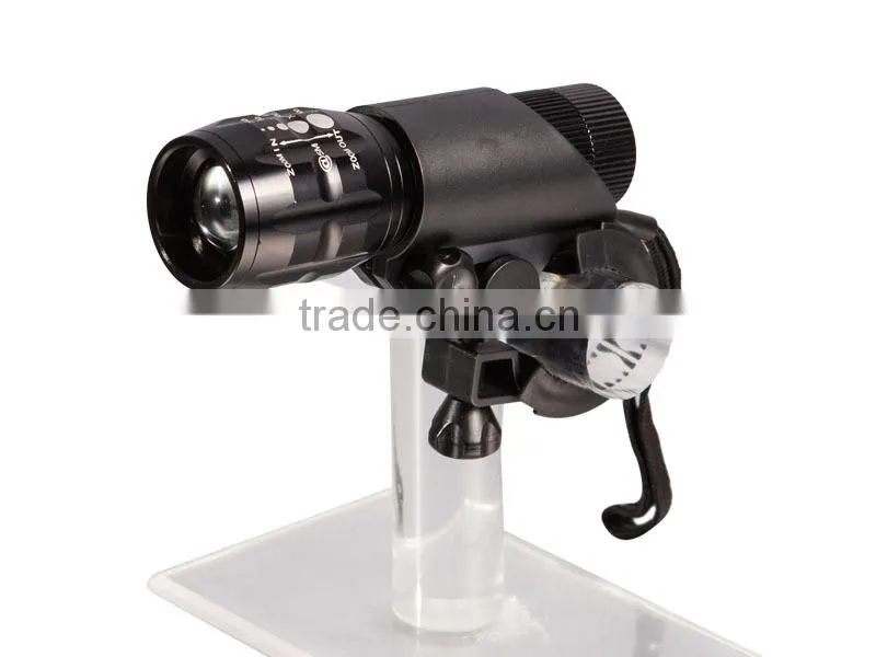 Zoomable high power light torch bright led light torch flashlight powered by 3AAA battery