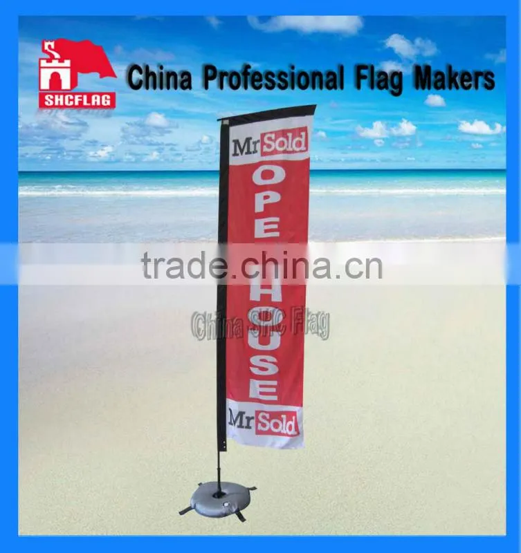 NO MOQ custom promotional cheap outdoor flags flexible pole