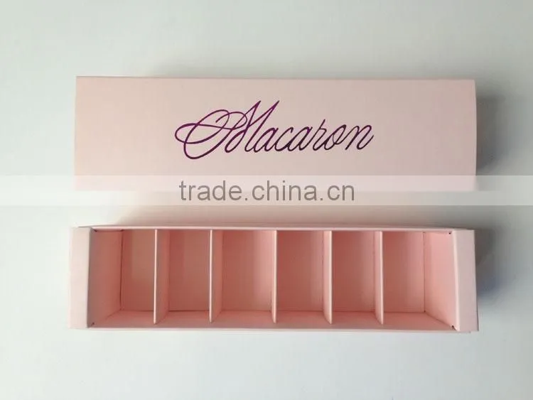 High quality fancy colored Macaron paper packaging box/ cake box