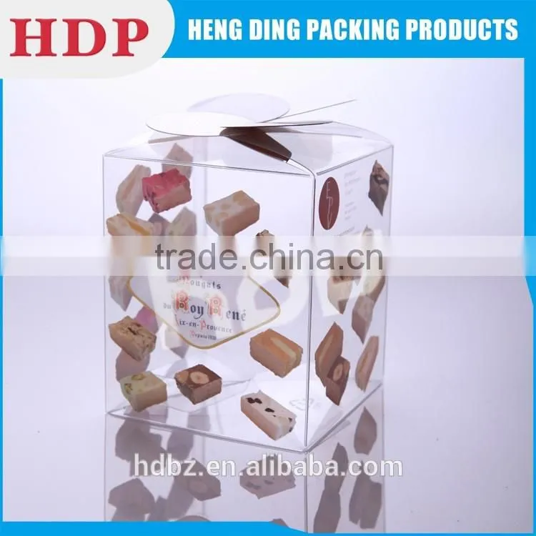 custom plastic box clear packaging with soft crease for gift