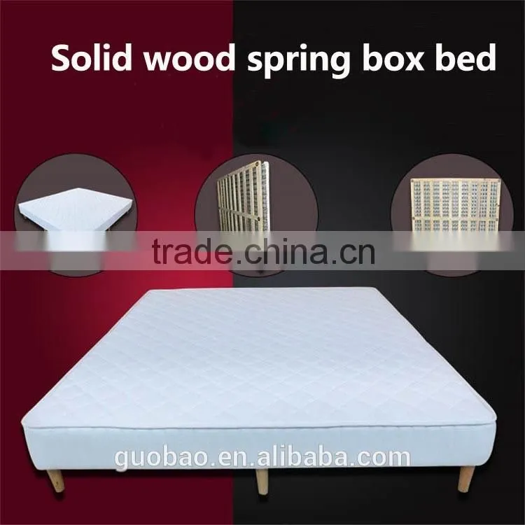 Manufactory various kinds of firm soid wood foundation/durable Sleeping Bed base all size solid wood mattress box spring bed