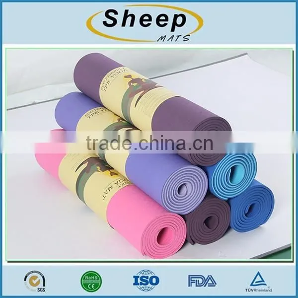 Environmental printing reusable soft fitness yoga mat