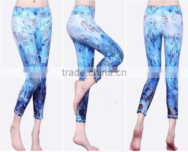 High Quality Colorful Printing Ladies Wearing Tight Yoga Pants hot Sale
