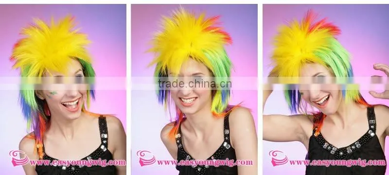 Mens fancy dress wigs, multi color naruto cosplay wig