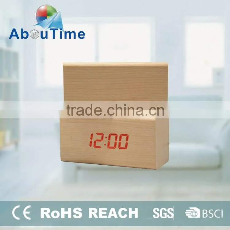 Smart wood led digital clock