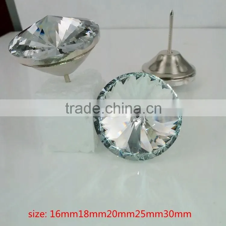Glass crystal button for sofa decoration