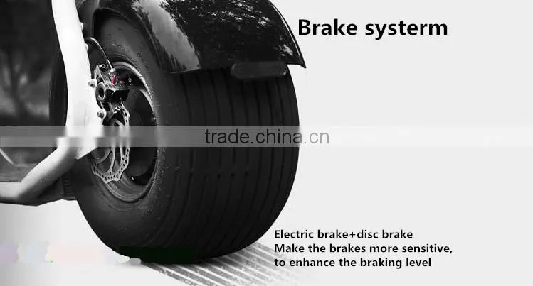 Fat tire and phone app control bluetooth connection Scooter harley China Electric Chariot Scooter 1000W Brush Motor two wheel