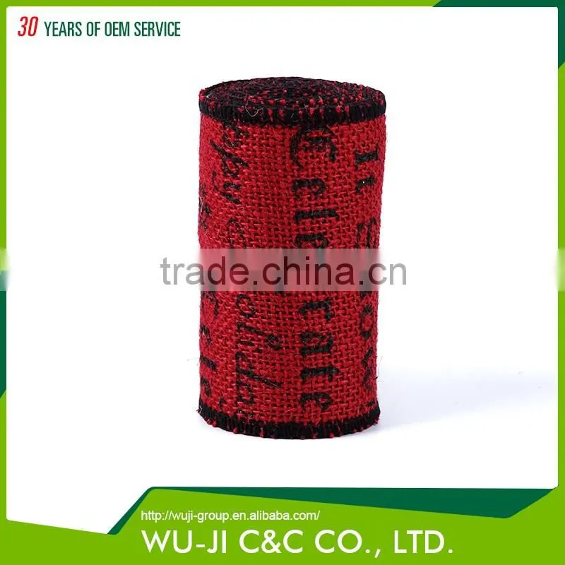 High quality natural jute ribbon burlap ribbon roll