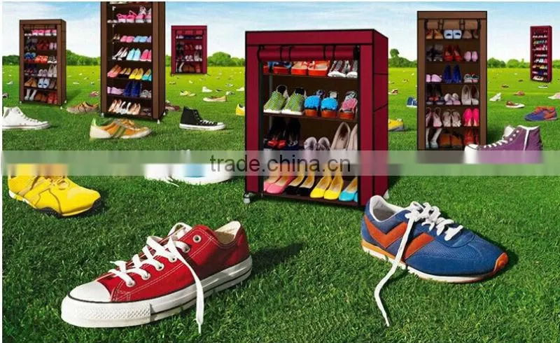 Hot selling covered container shoe rack with canvas FH-F0207