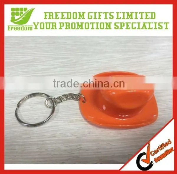 Cowboy Hat Plastic Keychain With Bottle Opener