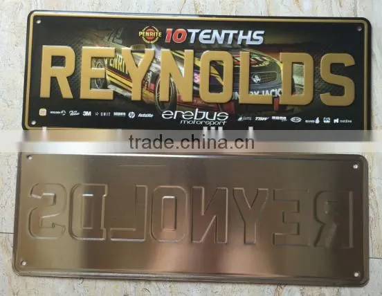 decorative metal / tin tacker sign