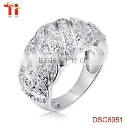 Aohua sterling silver jewelry, 925 silver ring diamond, factory direct sale s925 ring jewelry for wedding