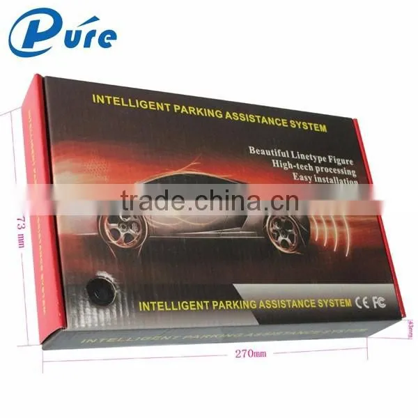 Hot sale dc 12v lcd display car reverse backup radar with 4 obstacle detection sensors for car