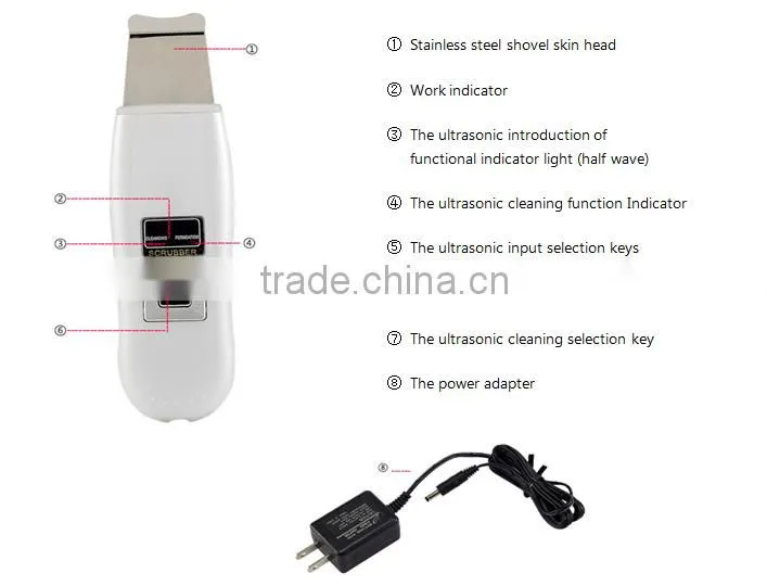 Ultrasonic Skin Scrubber Microdermabrasion Peeling Anti Aging Facial Equipment Z