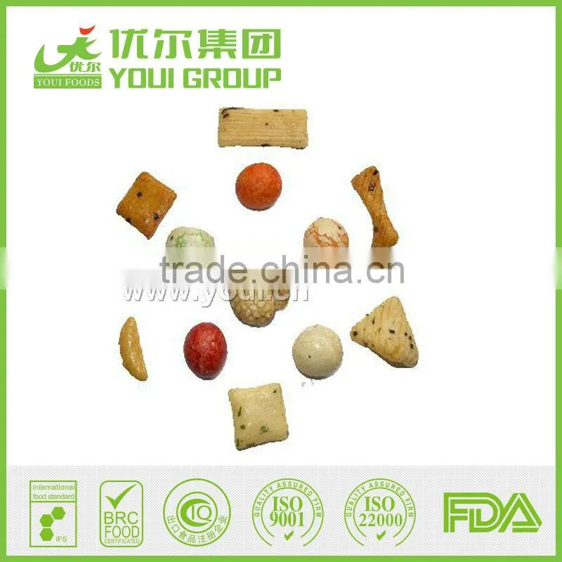 Japanese Style Rice Crackers and Peanuts Mix