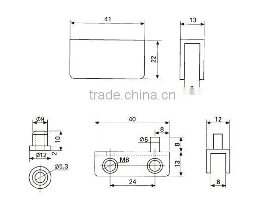 Meiliwang Stainless Steel Glass Shower Door Pivot Hinge