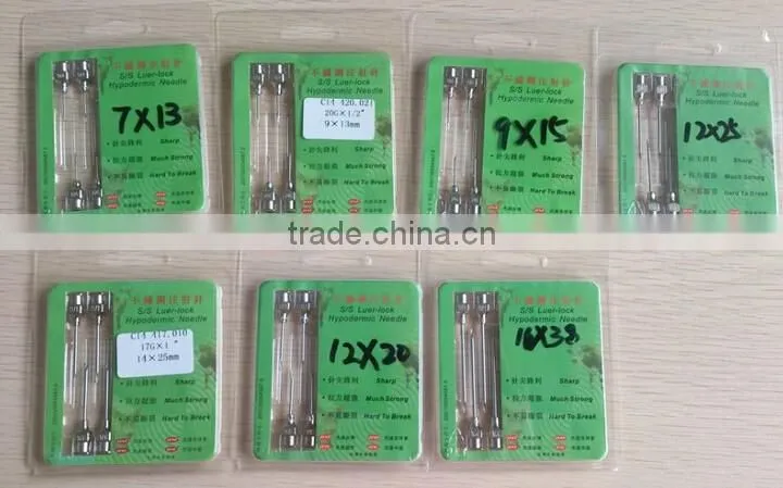 12pcs Stainless Steel Syringe Needle Livestock Chicken Sheep Hog Cattle 8 sizes
