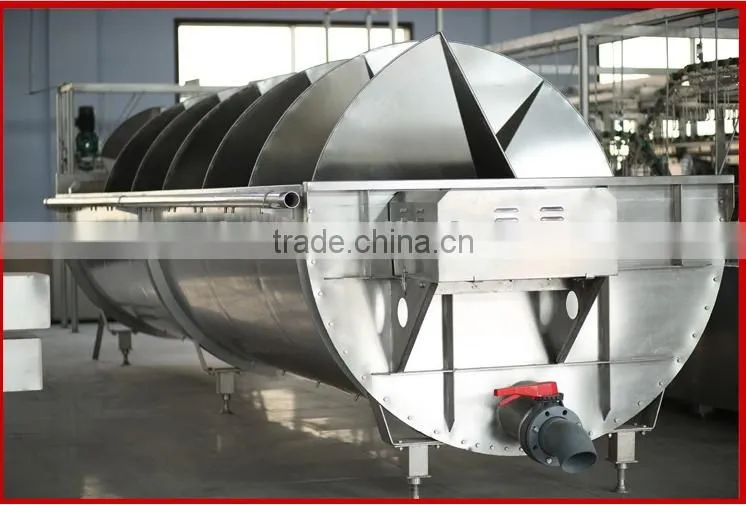 304 Type Stainless Steel Poultry carcass Screw Pre-chiller