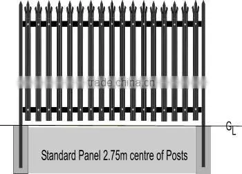 Euro palisade fence wrought iron fence garden fencing (Anping factory)