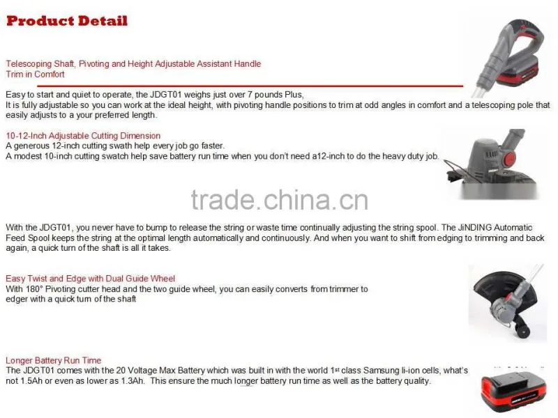 20V Bundle Kit Cordless Blower and Headge Trimmer Garden Tool Kit with 1 Set of Lion Battery and Charger