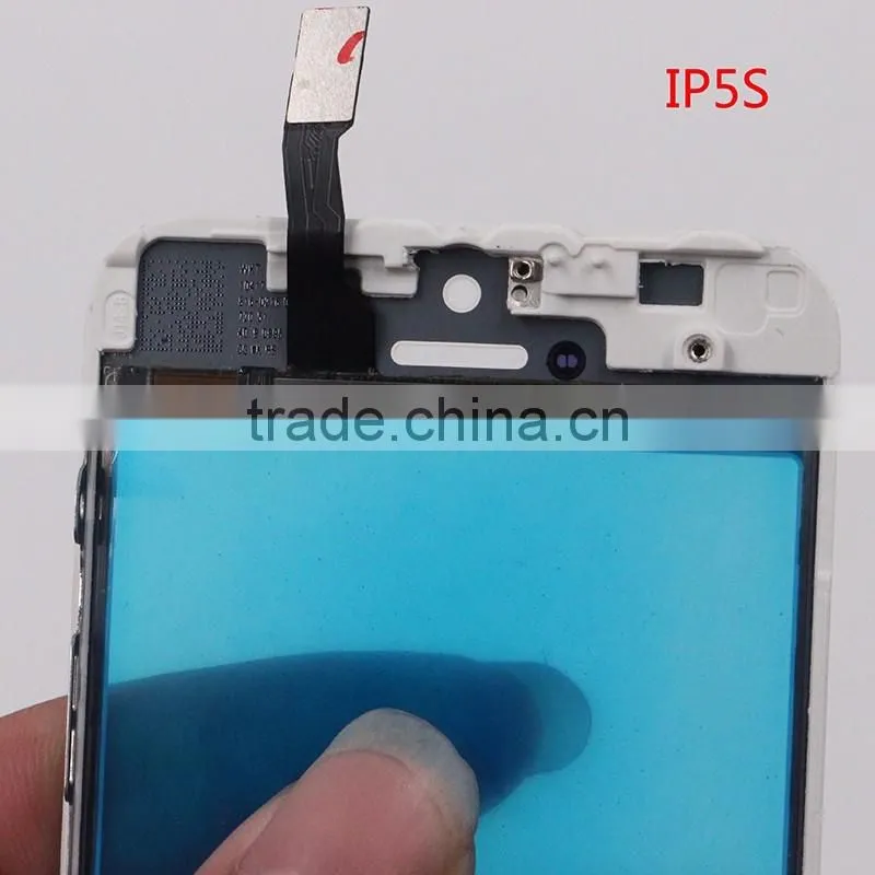 Factory supply white and black touch screen with frame for iphone 5s screen and digitizer oem