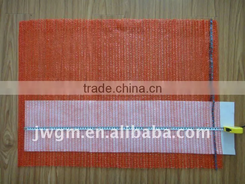 packing vegetable and fruit, 45*75cm, orange raschel mesh bag