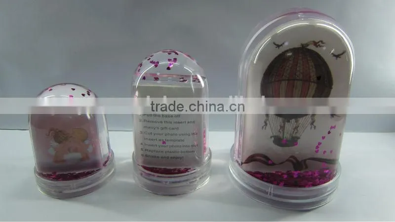 2014 custom plastic snowball with photo inside